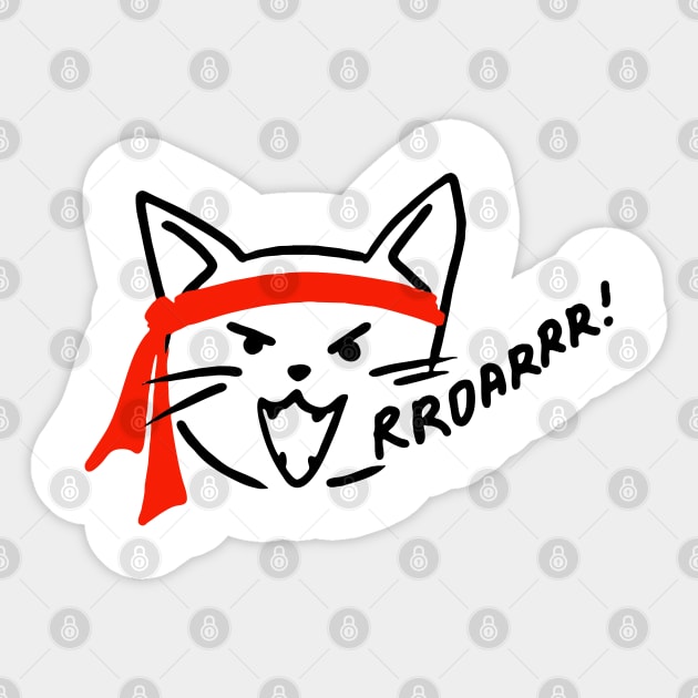 Rroarrr cat Sticker by Rooscsbresundae